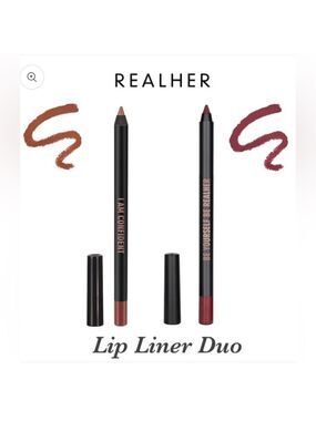 NIB RealHer Lip Liner Duo in Be Yourself Be RealHer & I Am Confident